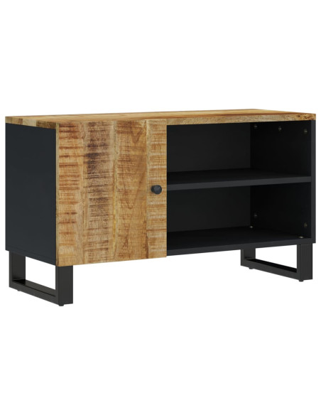 Mobile TV 80x33x46cm Legno Massello Mango e Legno Multistrato