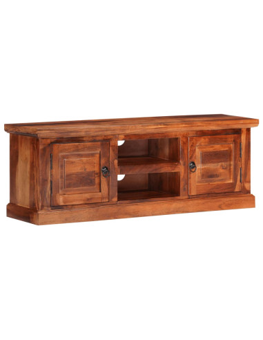Mobile TV con Ante 112x30x40 cm in Legno Massello di Acacia