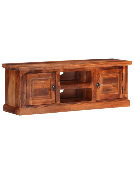 Mobile TV con Ante 112x30x40 cm in Legno Massello di Acacia