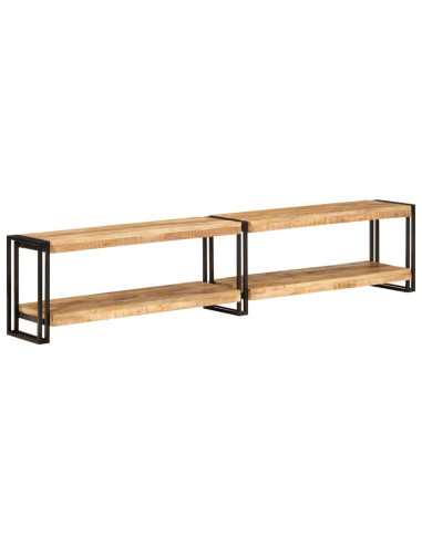 Mobile Porta TV 200x30x40 cm in Legno Massello di Mango