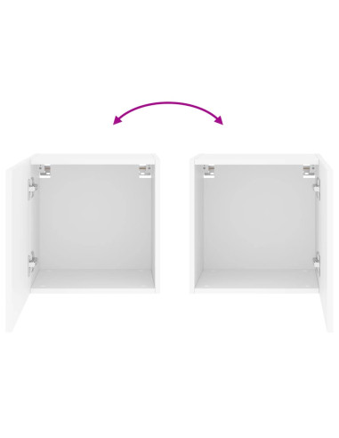 Mobile TV a Parete Bianco 40,5x30x40 cm in Legno Multistrato