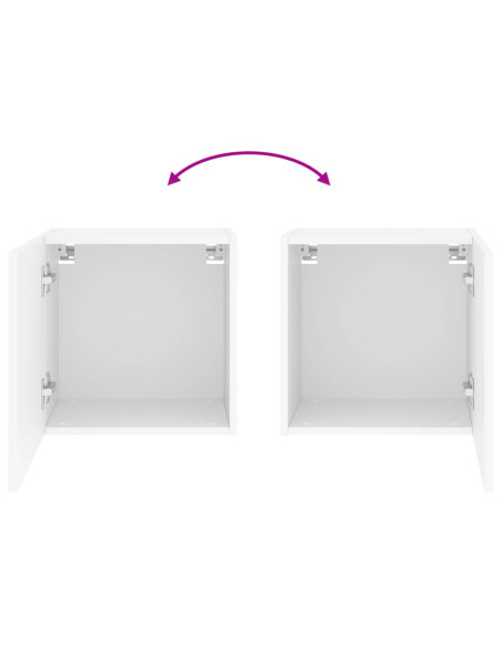 Mobile TV a Parete Bianco 40,5x30x40 cm in Legno Multistrato