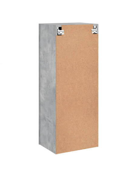 Mobile TV Parete Grigio Cemento 40,5x30x102cm Legno Multistrato
