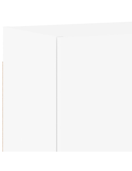 Mobili TV a Muro 4pz Bianchi in Legno Multistrato