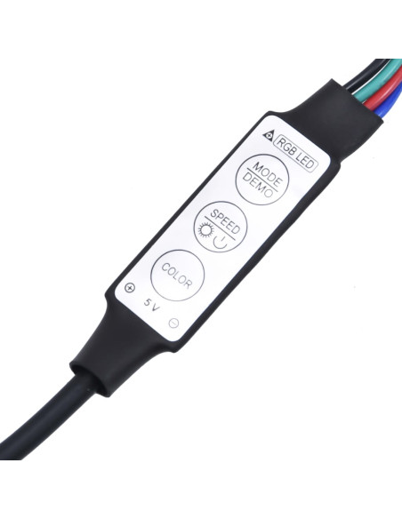 Mobile Porta TV con Luci LED Rovere Fumo 195x35x40 cm