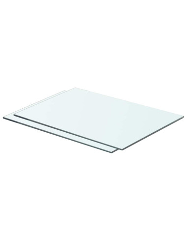 Mensole in Vetro Trasparente 2 pz 50x30 cm