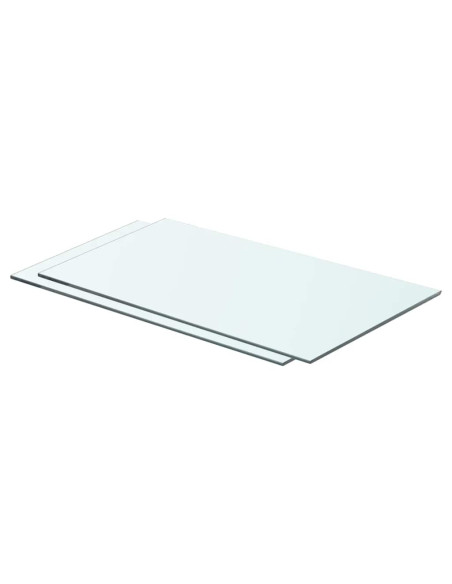 Mensole in Vetro Trasparente 2 pz 60x30 cm