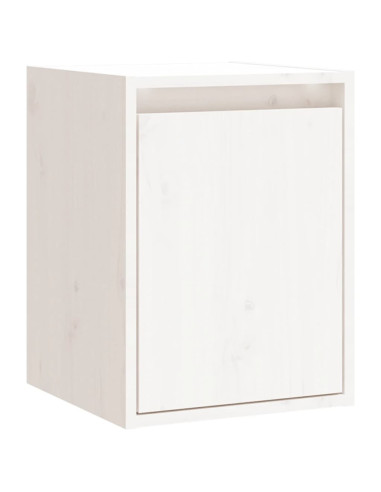 Pensile Bianco 30x30x40 cm in Legno Massello di Pino