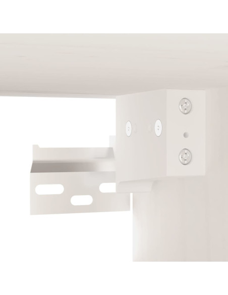 Pensili 2 pz Bianchi 60x30x30 cm in Legno Massello di Pino