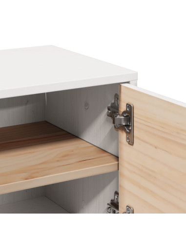 Pensili 2pz Bianchi 31,5x30x30 cm in Legno Massello di Pino