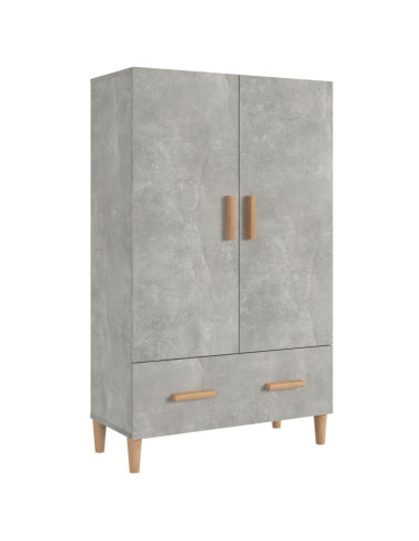 Credenza Grigio Cemento 70x31x115 cm in Legno Multistrato