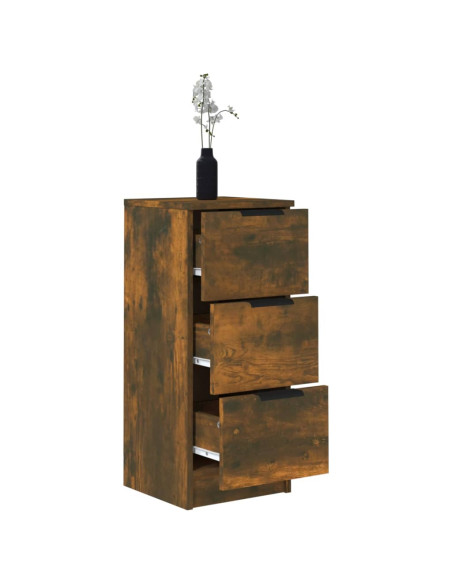 Credenza Rovere Fumo 30x30x70 cm in Legno Multistrato