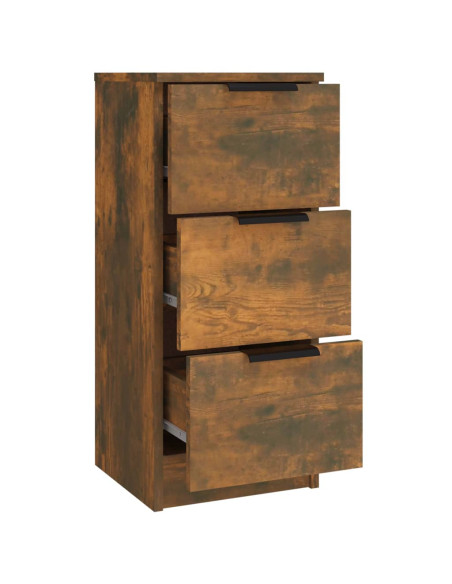 Credenze 3 pz Rovere Fumo in Legno Multistrato