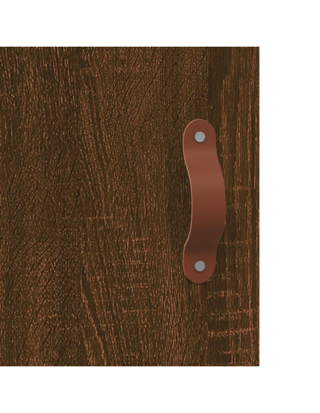 Credenza Rovere Marrone 69,5x34x90 cm in Legno Multistrato