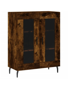 Credenza Rovere Fumo  69,5x34x180 cm in Legno Multistrato