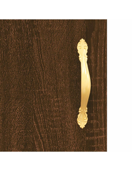 Credenza Rovere Marrone 69,5x34x90 cm in Legno Multistrato