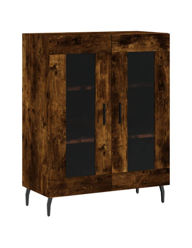 Credenza Rovere Fumo  69,5x34x180 cm in Legno Multistrato