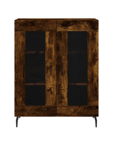 Credenza Rovere Fumo  69,5x34x180 cm in Legno Multistrato