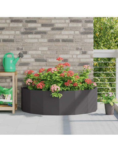 Fioriera Nero 120 x 60 x 35 cm Acciaio