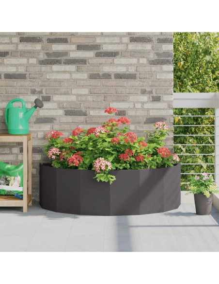 Fioriera Nero 120 x 60 x 35 cm Acciaio