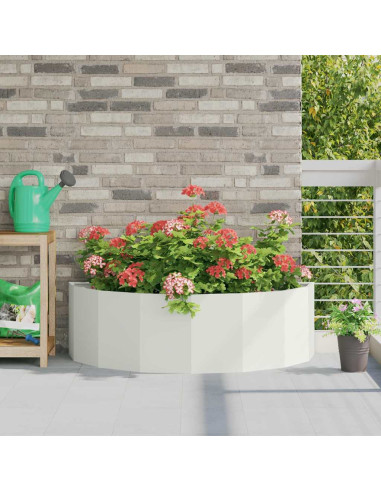 Fioriera Bianco 120 x 60 x 35 cm Acciaio