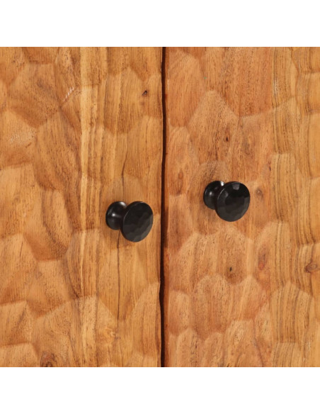 Credenze 3pz 60x33x75 cm in Legno Massello di Acacia