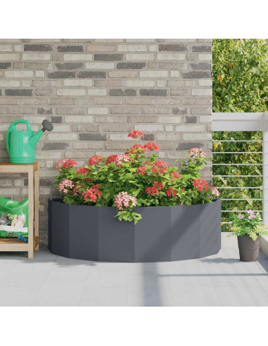 Fioriera Antracite 120 x 60 x 35 cm Acciaio