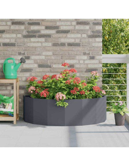 Fioriera Antracite 120 x 60 x 35 cm Acciaio