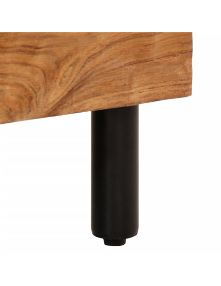 Credenze 2pz 60x33x75 cm in Legno Massello di Acacia