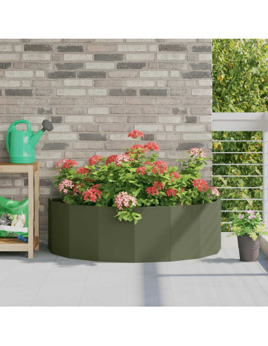 Fioriera Verde oliva 120 x 60 x 35 cm Acciaio