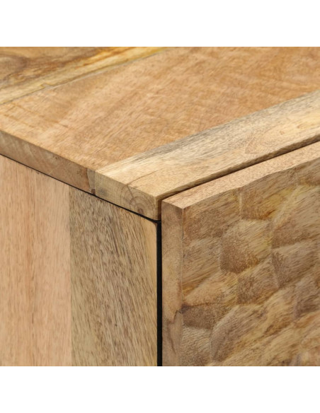 Credenze 2 pz 60x33x75 cm in Legno Massello di Mango