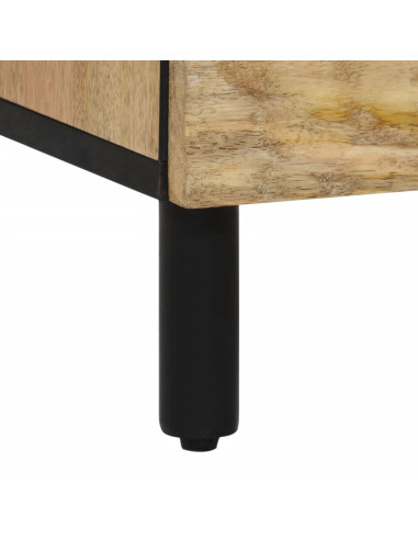 Credenze 2 pz 60x33x75 cm in Legno Massello di Mango