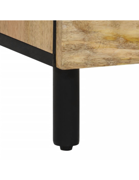 Credenze 2 pz 60x33x75 cm in Legno Massello di Mango