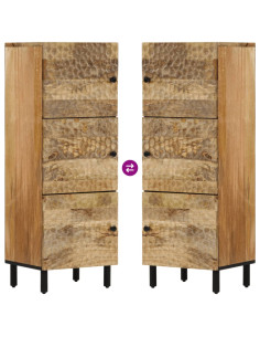 Credenza 40x33x110 cm in Legno Massello di Mango 2