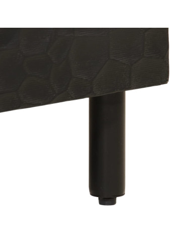 Credenza Nera 60x33x75 cm in Legno Massello di Mango