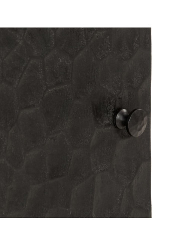 Credenza Nera 40x33x75 cm in Legno Massello di Mango