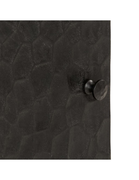 Credenza Nera 40x33x75 cm in Legno Massello di Mango
