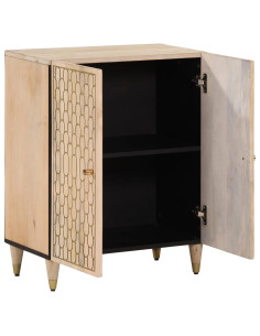 Credenza 60x33x75 cm in Legno Massello di Mango 2