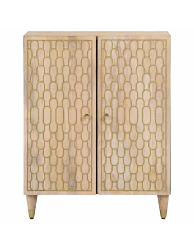 Credenza 60x33x75 cm in Legno Massello di Mango