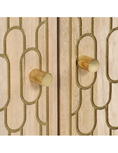 Credenza 60x33x110 cm in Legno Massello di Mango