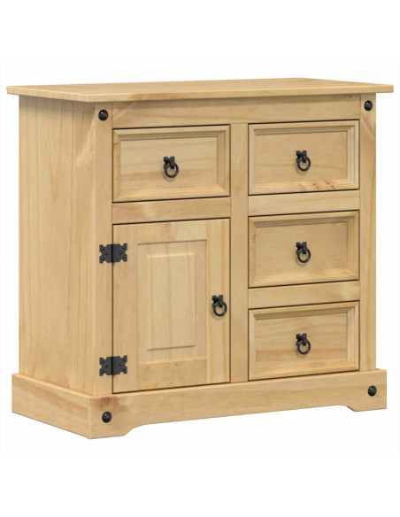 Credenza Corona 87x40x76 cm in Legno Massello di Pino