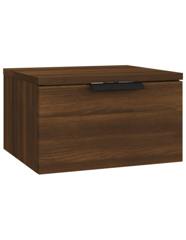 Comodino a Muro Rovere Marrone 34x30x20 cm