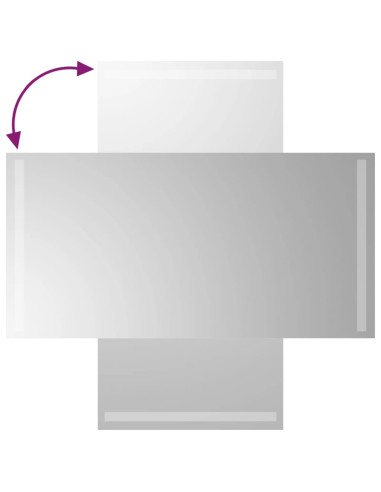 Specchio da Bagno con Luci LED 40x80 cm