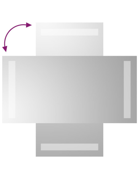 Specchio da Bagno con Luci LED 20x40 cm