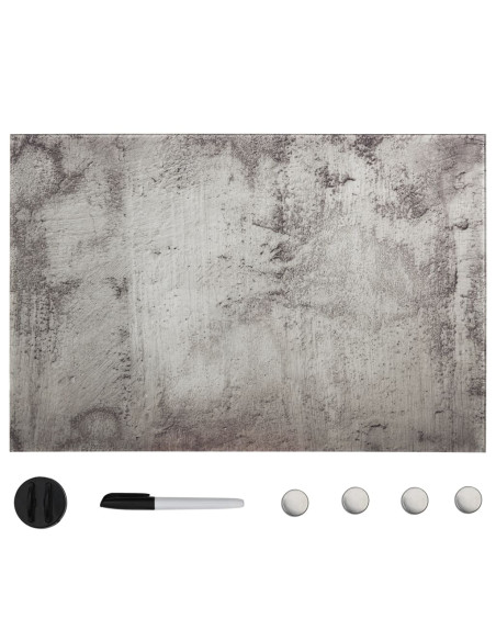 Lavagna Magnetica a Parete in Vetro 50x30 cm