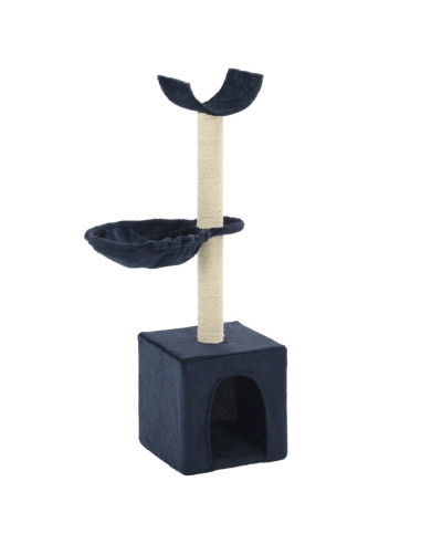 Albero per Gatti con Tiragraffi in Sisal 105 cm Blu