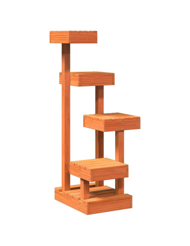 Albero per Gatti Marrone Cera 45,5x49x103 cm in Legno di Pino
