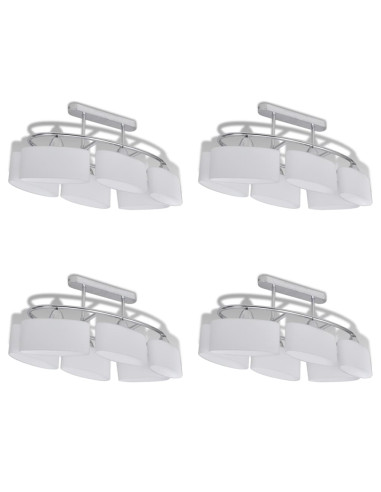 Lampade da Soffitto Ellissoidali 4 pz Paralume in Vetro E14