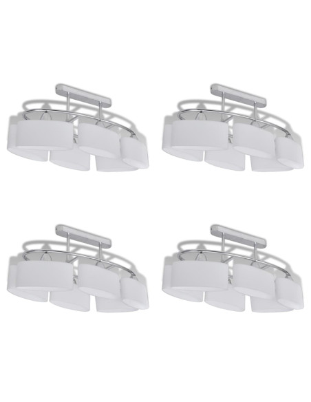 Lampade da Soffitto Ellissoidali 4 pz Paralume in Vetro E14