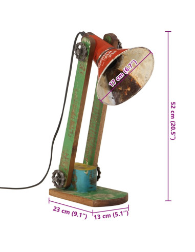 Lampada da Scrivania 25 W Multicolore 23x13x52 cm E27